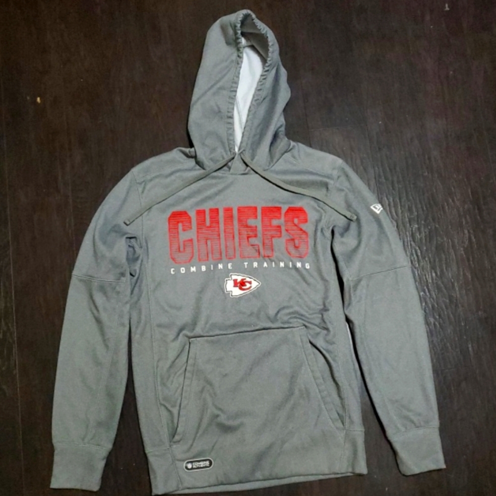 NFL Team Apparel Kansas City Chiefs‎ Combine Sweatshirt Adult Small Gray Mens